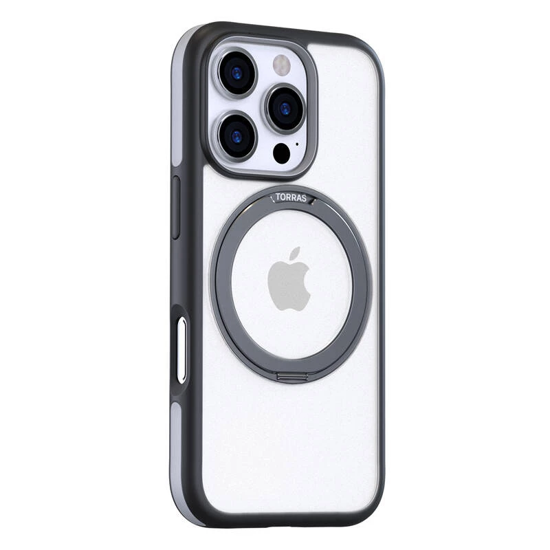 Funda protectora Torras Ostand R Fusion para iPhone 16 Pro – negra