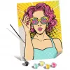 Set de pintura Ravensburger CreArt ART Collection Canvas Edition — Lady in Pink (PopArt)