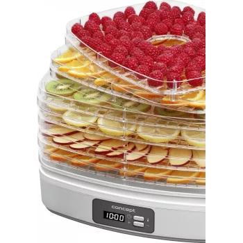 Deshidratador de alimentos Concept Solution SO2080, 260 W, blanco, diámetro de bandeja 25 cm