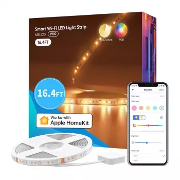 Tira de luz LED Meross MSL320CPHK 5 m RGBWW Wi‑Fi, direccionable RGB + blanco cálido