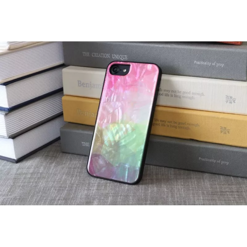 Funda protectora iKins para Apple iPhone 8/7 con diseño de flores acuáticas, negro