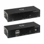 Kit extensor Eaton Tripp Lite Series USB-C a HDMI sobre Cat6 con soporte KVM, 4K 60Hz, 4:4:4, transmisor/receptor, USB, PoC, HDCP 2.2, hasta 70 m, TAA - extensión para vídeo