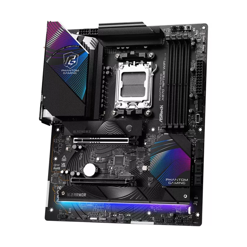Placa base ASRock X870 Riptide WiFi — ATX, AMD X870, Socket AM5, DDR5, 4 DIMM, 256 GB, Wi-Fi 7, 2,5GbE