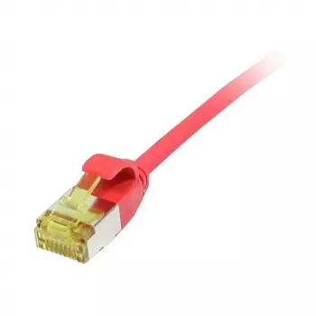 Cable de parcheo RJ45, CAT6A 500 MHz, 0,15 m, rojo, U/FTP, Slimline redondo d=3,8 mm, TPE/LSZH (Superflex), AWG32, con cable bruto Cat.7, Synergy 21 (S217340V3)
