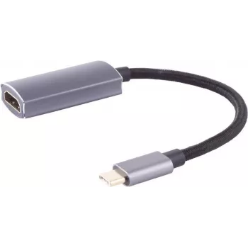Adaptador gráfico USB shiverpeaks BS14-05051 USB Type-C macho Negro Gris