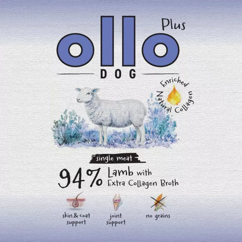 Ollo Plus Colágeno Cordero 400 g Lata para perros