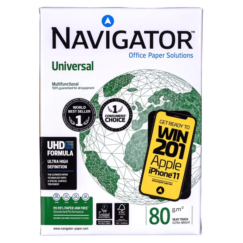 Papel de impresora universal Navigator A4 500 hojas
