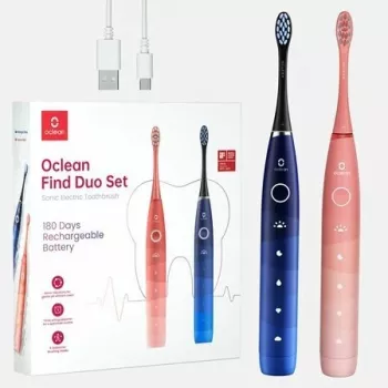 Cepillo de dientes sónico Oclean Flow Find Duo Set Adultos Azul Rosa OCLEAN