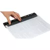 WEDO Business 67 9401 perforadora de bolsillo, 4 agujeros, capacidad de perforación 3 mm, plástico con carril metálico, negro