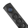 Protector de sobretensión Qoltec 50113 negro 8 salidas AC 230 V 1,8 m