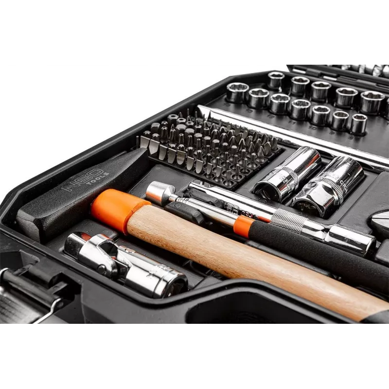 NEO tools 08-945 Juego de vasos 1/4 1/2 pulgadas versátil y duradero