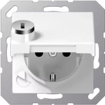 JUNG A 1520 BFKLSL WW - tipo F - blanco - termoplástico - IP44 - universal - 250 V
