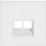 Jung Placa embellecedora para toma UAE/IAE/ISDN LS 990 LS design LS plus blanco alpino LS969-2 UA WW