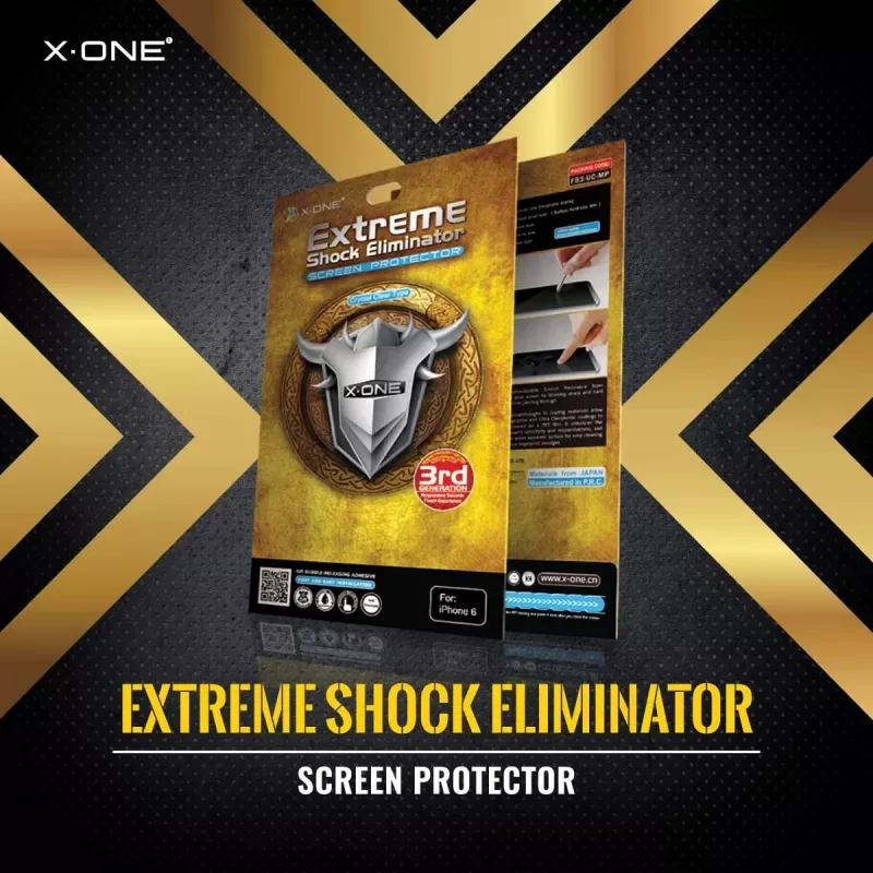 Protector de pantalla Shock Eliminator X-ONE para iPhone 7 Plus — negro