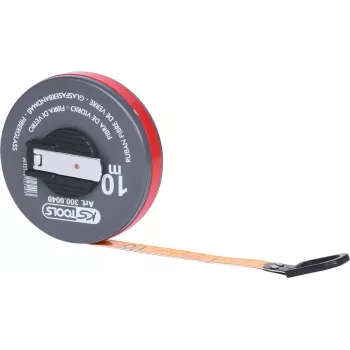 Cinta métrica KS Tools 300.0040 — cinta de plástico de 10 m, carcasa retráctil