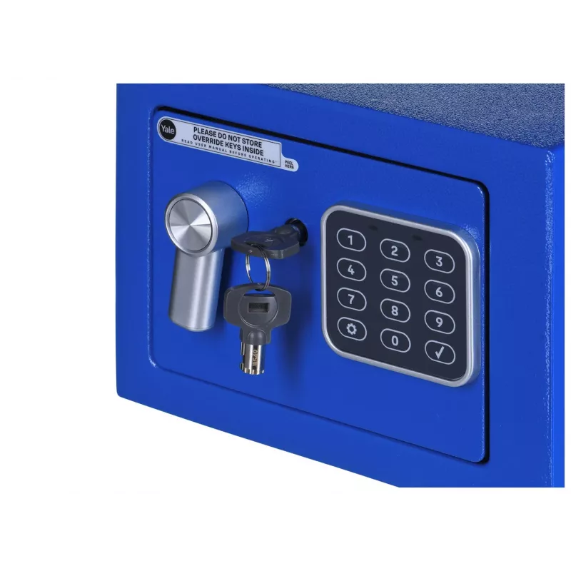 Caja fuerte de pie Yale YSV/170/DB2/B acero azul, cerradura de combinación, 3,8 l, montaje en suelo/pared