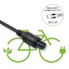 Cargador para e-bike QOLTEC 36V–42V 2A con conector macho GX12 de 3 pines