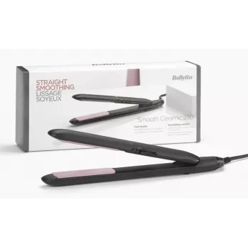 Plancha de pelo BaByliss CERAMIC 230 — placas cerámicas, 2 niveles de calor, cable 1,8 m, Negro