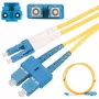 Cable de fibra óptica Extralink EX.3616, FTTH G.652D, SC a LC, 2 m, dúplex completo, amarillo