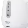 Hervidor de agua Adler AD 1373 – capacidad 1 L, 850 W, blanco, base 360°, polipropileno