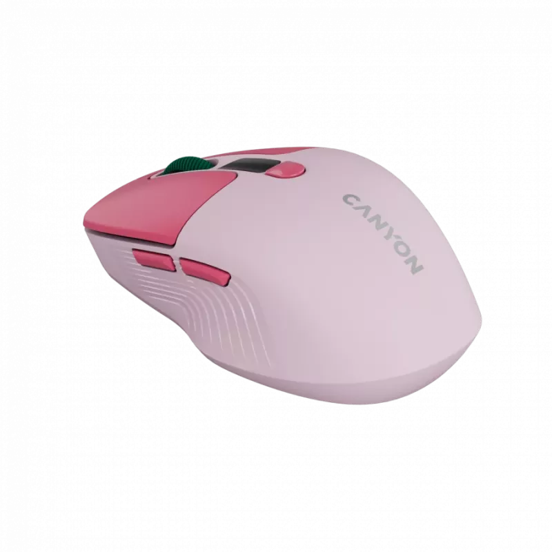 Ratón Canyon MW-26 - óptico inalámbrico 2 en 1 Bluetooth / 2,4 GHz - silencioso - rosa