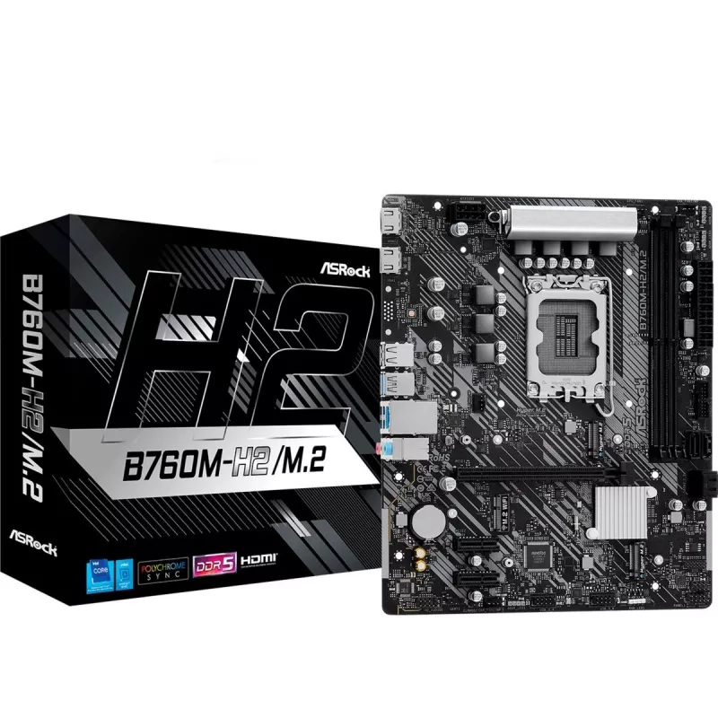 Placa base ASRock B760M-H2/M.2 DDR5 LGA1700 Micro-ATX