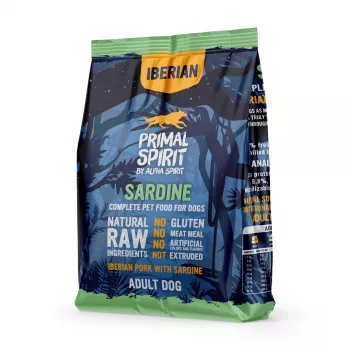 PRIMAL SPIRIT Sardina ibérica – comida semihúmeda para perros – 1 kg