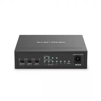 Switch de sobremesa Mercusys de 6 puertos 10/100Mbps con 4 puertos PoE+