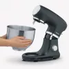 Robot de cocina Severin KM 3898 1000 W 5,5 L negro acero cepillado plata