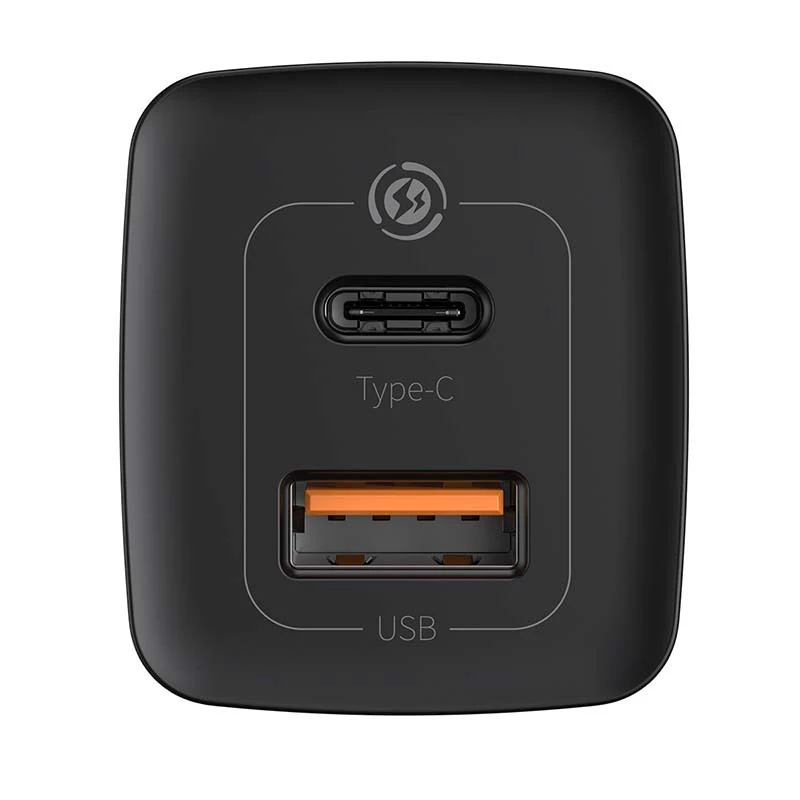 Baseus CCGAN2L-B01 Cargador para dispositivos móviles universal negro AC carga rápida para interiores