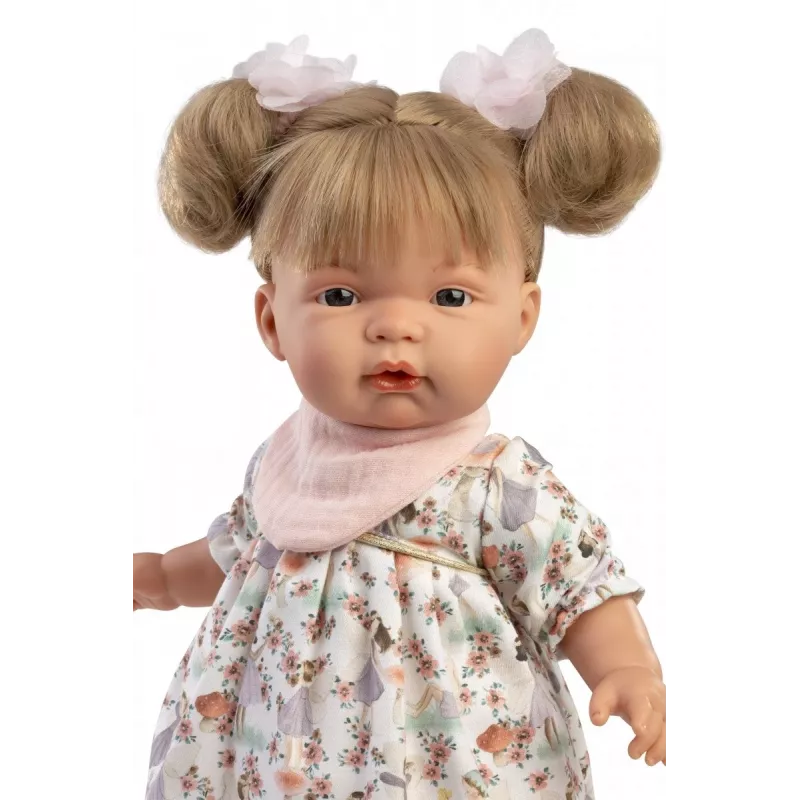 Muñeca Llorens Joelle, 38 cm muñeca llorona con rasgos realistas y cuerpo blando