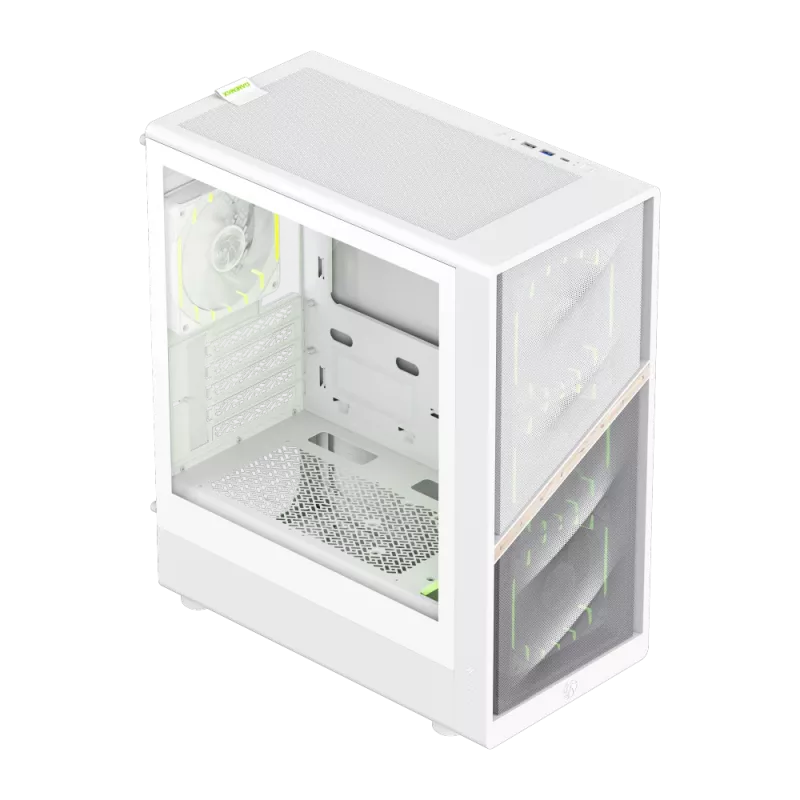 Caja Gamemax | AERIS 330 MW | blanca | Mini-Tower | fuente de alimentación no incluida