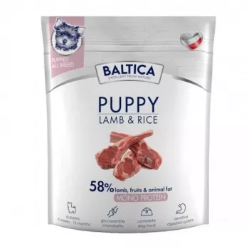 BALTICA Nutraceutic Hypoallergenic Puppy Monoprotein cordero con arroz comida seca para perros 1 kg