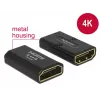 DELOCK Adaptador High Speed HDMI con Ethernet - HDMI-A hembra > HDMI-A hembra 4K Gender Changer negro