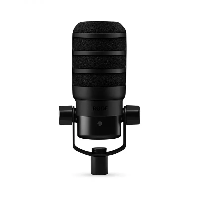 Micrófono de estudio RØDE PodMic USB — cardioide XLR/USB, 24 bits/48 kHz, USB-C, salida de auriculares, control de volumen giratorio, negro