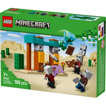 Set de construcción LEGO La patrulla del desierto de los Illager 21267 – Set de juego Minecraft, 105 piezas, 4 minifiguras, 80×60×110 mm