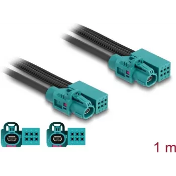 Cable DeLOCK HDMTD Z conector hembra single + Powerpin a HDMTD Z conector hembra single + Powerpin 1 m