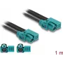 Cable DeLOCK HDMTD Z conector hembra single + Powerpin a HDMTD Z conector hembra single + Powerpin 1 m