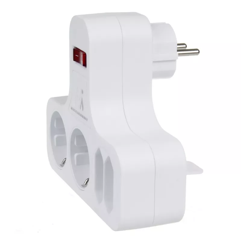 Regleta de enchufes 4 tomas con interruptor MACLEAN MCE224 F — regleta de 4 tomas con interruptor individual