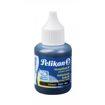 Pelikan tinta para sellos 84, resistente al agua, negra, 30 ml apta para sellos de goma, para tejido, cuero, madera, metal, - 1 ud. (351460)