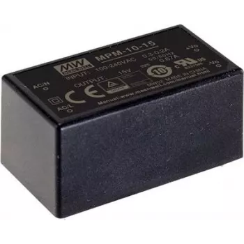Fuente de alimentación MEAN WELL MPM-10-5, 10 W, salida 5 V, entrada 80–264 V