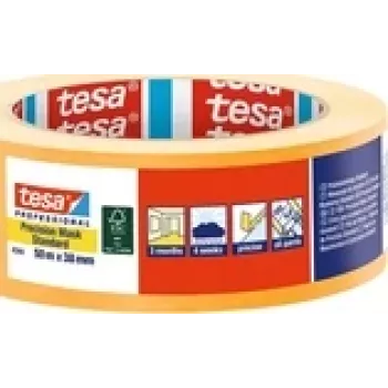 Tesa 4344 cinta de carrocero de precisión, beige claro, 38 mm x 50 m