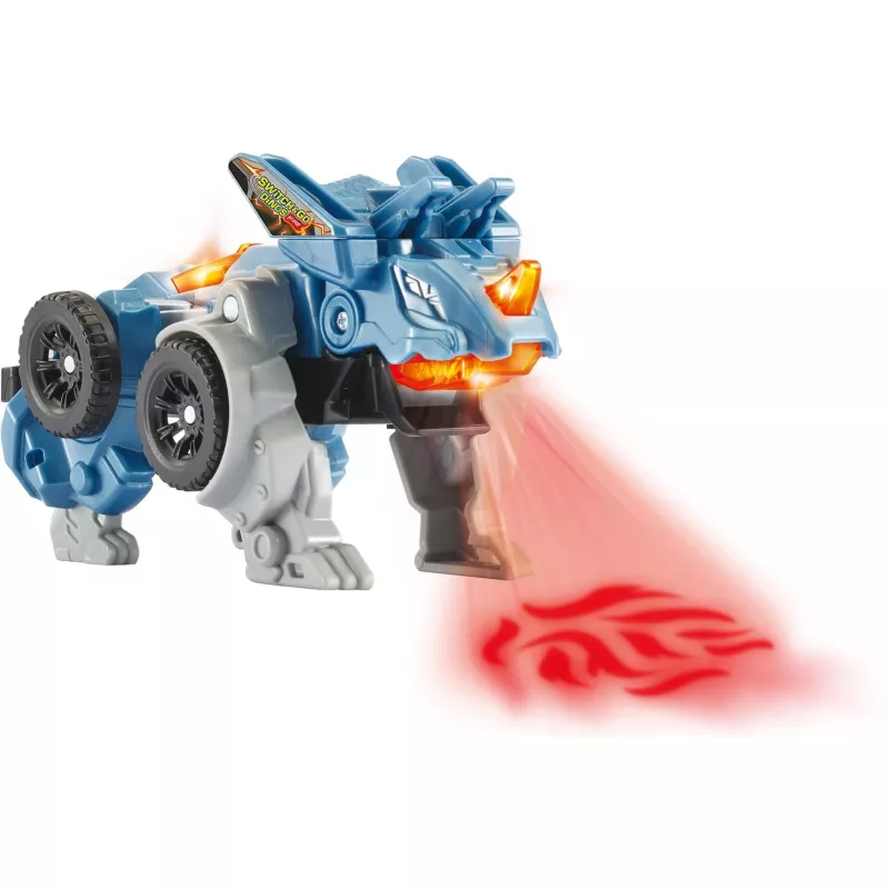 Switch & Go Dinos - Fire-Mini-Triceratops, figura de juego