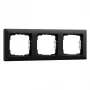 Gira E2 Cubierta de interruptor/marco, negro plástico, diseño sin tornillos, pack individual