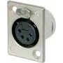 Neutrik NTR-NC4FP1 - -30 - 80 °C - negro - plateado - UL 94 HB - IEC 61076-2-103 - IP 40 - IEC 68-2-20 (NC4FP1)