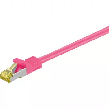 Cable de red Goobay RJ-45 CAT7 3m magenta S/FTP