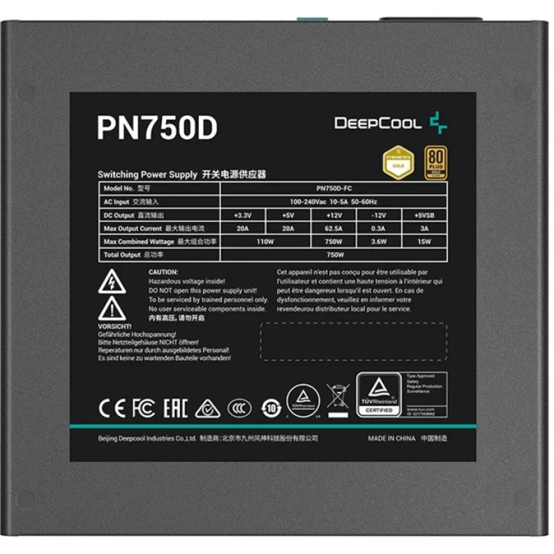 Fuente de alimentación Deepcool PN750D 750W Gold ATX