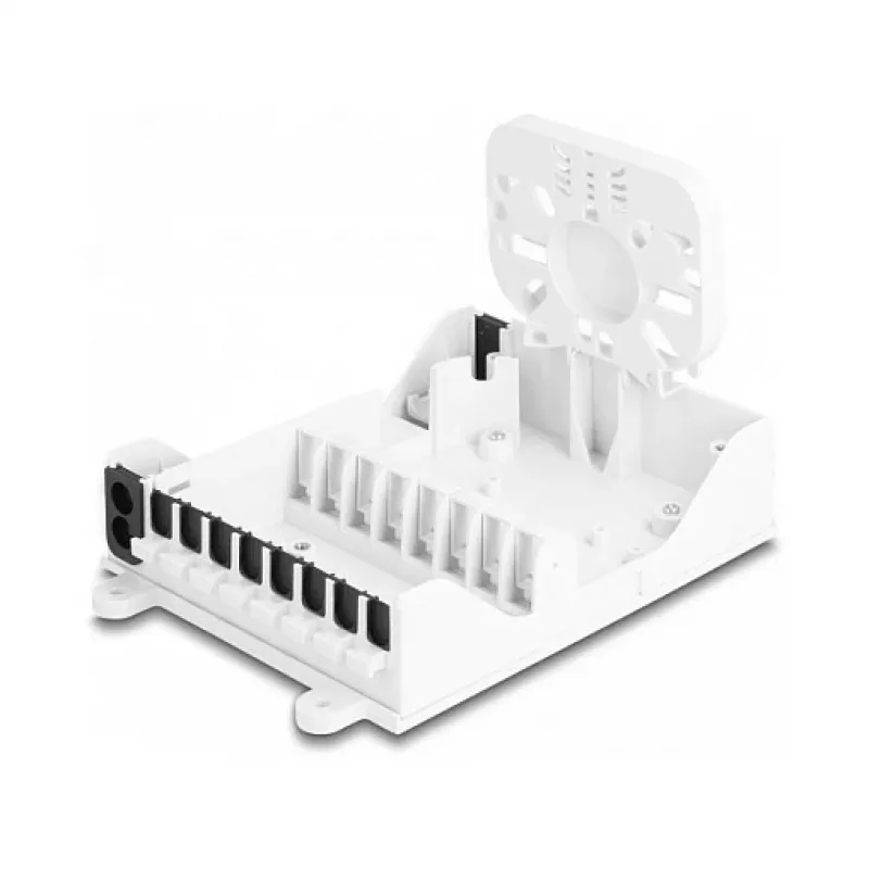 Caja de distribución de fibra óptica DeLOCK FTTH montaje de pared interior 8 puertos blanca