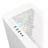Torre Montech AIR 100 ARGB MICRO-ATX con cuatro ventiladores ARGB preinstalados, diseño ultraminimalista, panel frontal de malla fina, alto flujo de aire, lateral único
