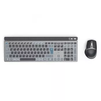 Conjunto de teclado y ratón inalámbrico multidispositivo HAMA WKM-750 — negro, conectividad inalámbrica